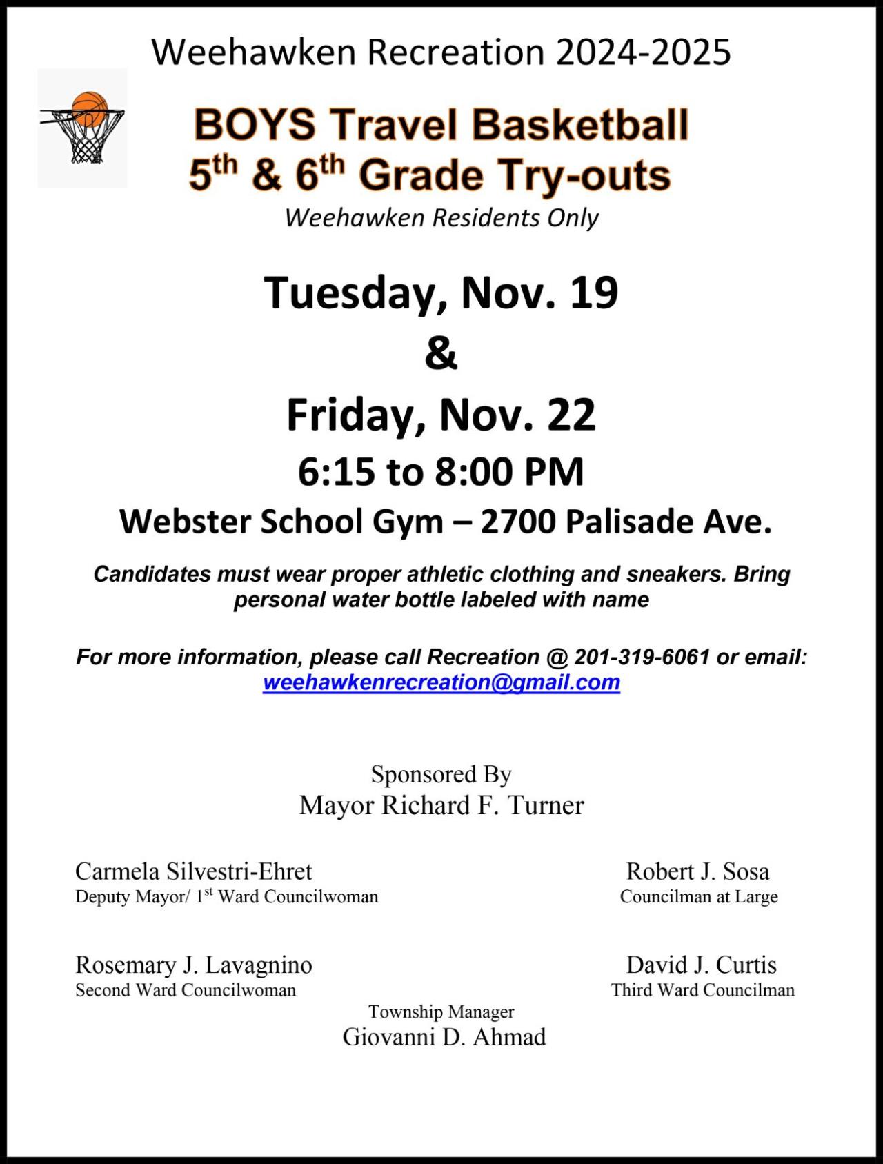 BOYS TRAVEL TRYOUTS 2024-25